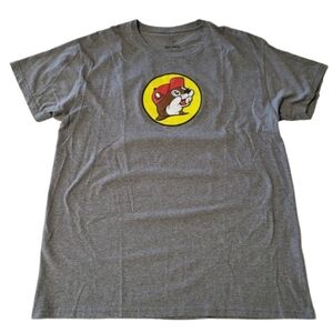 Buc-ee's Grey TShirt Truck Graphic Red Cotton Poly Casual Unisex Adult Large